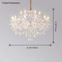 WOMO Luxury Chandelier Candles with Crystals-WM2340