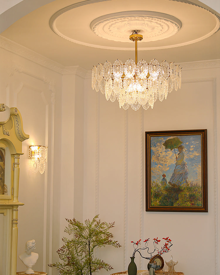 WOMO Tiered Textured Glass Chandelier-WM2208