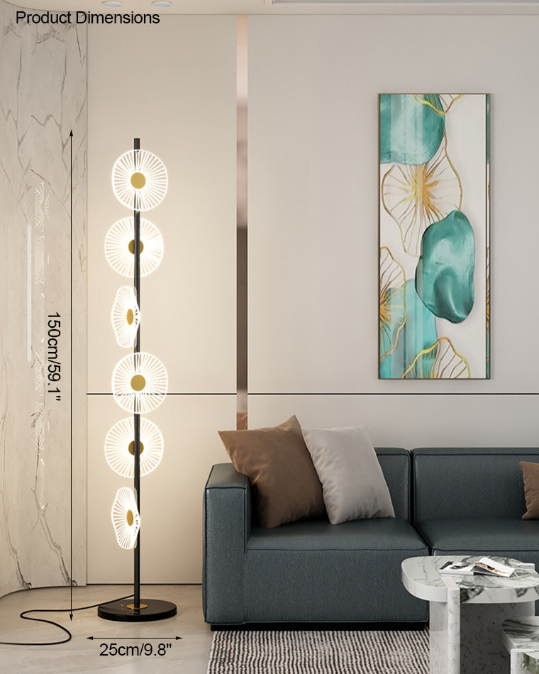 WOMO Multi-Light Dimmbare Stehlampe mit Fernbedienung-WM7075