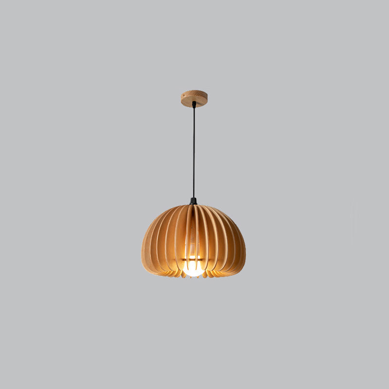 WOMO Pumpkin Wood Pendant Light-WM2105