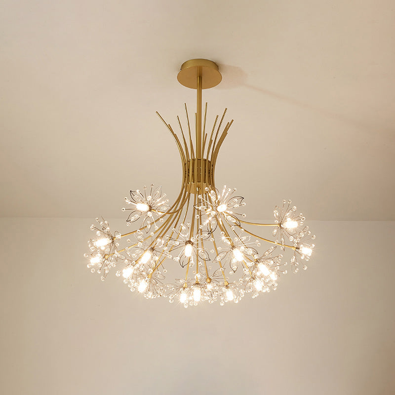 WOMO Gypsophila Bouquet Crystal Flower Chandelier-WM2077