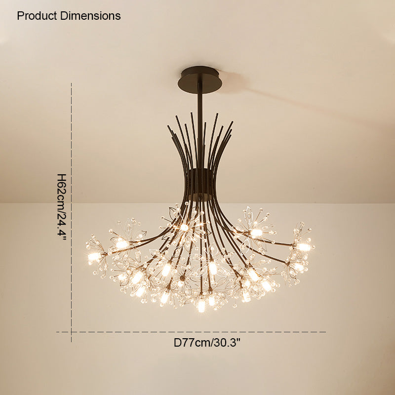 WOMO Gypsophila Bouquet Crystal Flower Chandelier-WM2077