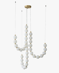 WOMO Pearls Elegant Pendant Light Chandelier for High Ceilings - WM2102e