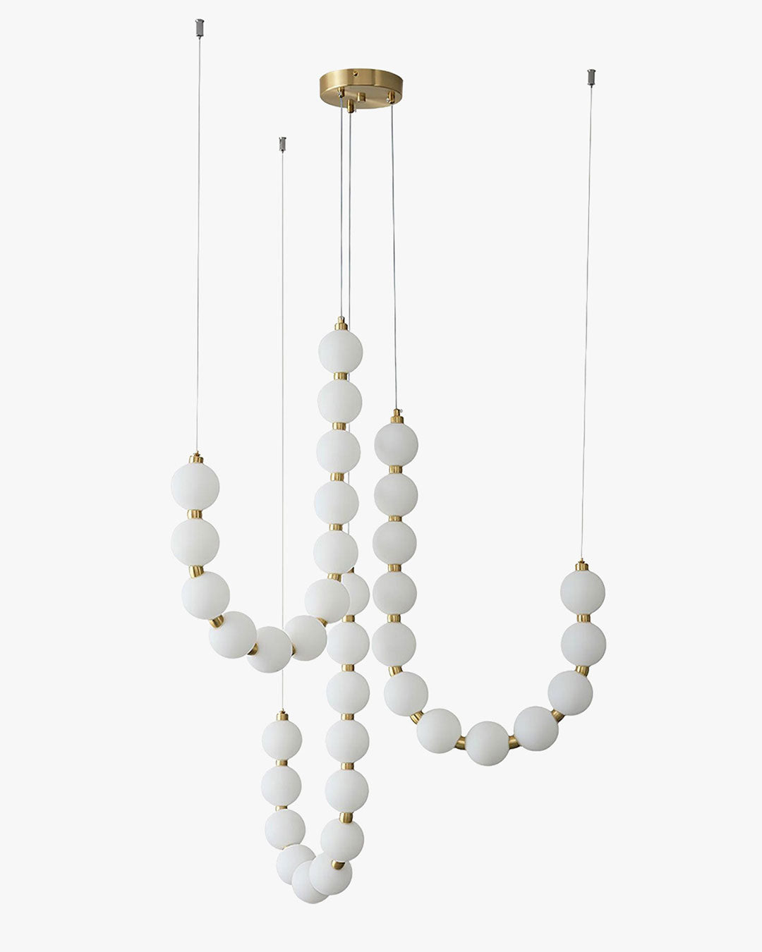 WOMO Pearls Elegant Pendant Light Chandelier for High Ceilings - WM2102e