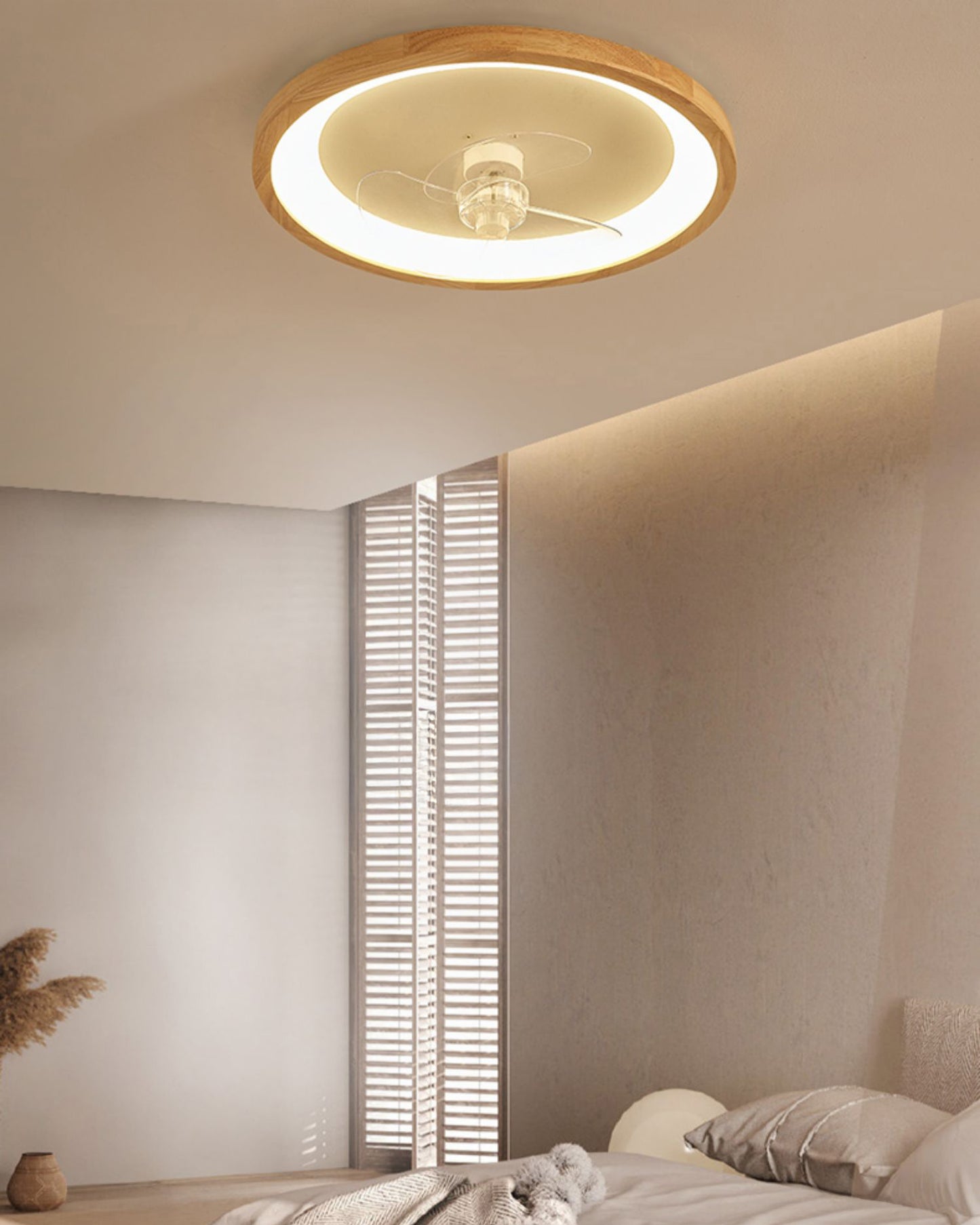 WOMO Low Profile Ceiling Fan With Bright Light- WM5266