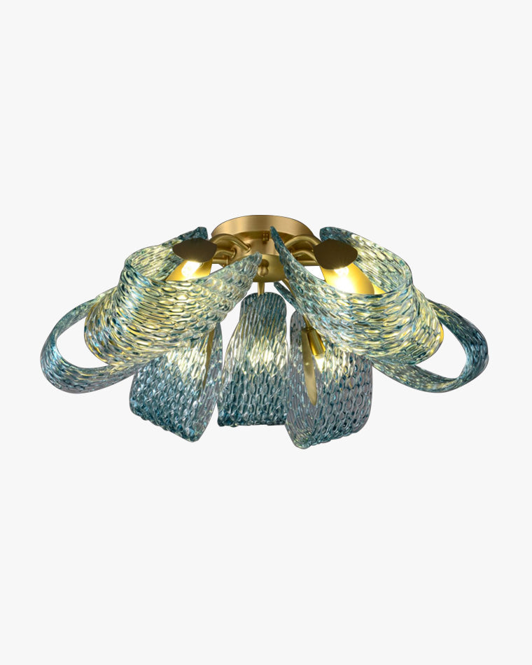 WOMO Peacock Sea Glass Plafonnier Semi-Encastré-WM1111