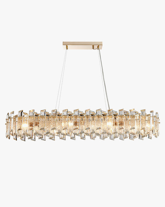 WOMO Gold Kristall Langes Oval Kronleuchter – WM2403