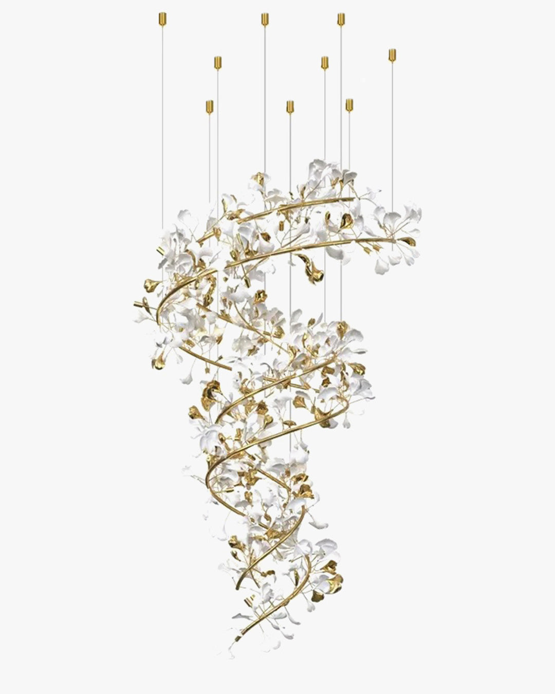 WOMO Ginkgo-Spiral-Kronleuchter-WM2423