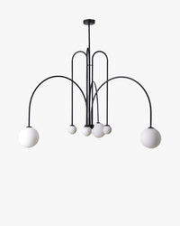WOMO Lustre Mid-Century avec boules de verre pour salon-WM2522