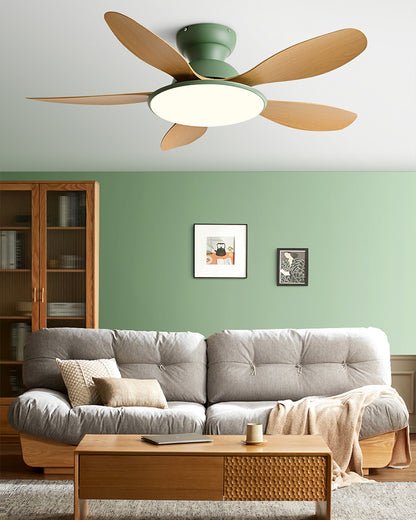 WOMO 5 Blade Low Profile Ceiling Fan Lamp - WM5194