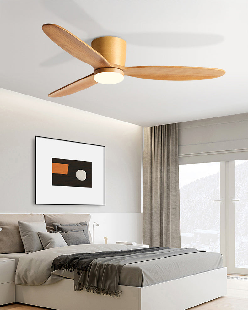 WOMO Wood Low Profile Ceiling Fan Lamp - WM5259