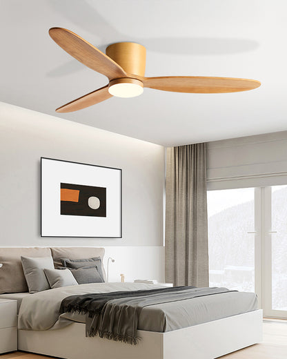WOMO Wood Low Profile Ceiling Fan Lamp - WM5259