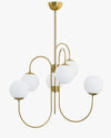 WOMO Mid Century Kronleuchter Gold Glaskugeln-WM2625 thumbnail