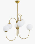 WOMO Mid Century Kronleuchter Gold Glaskugeln-WM2625