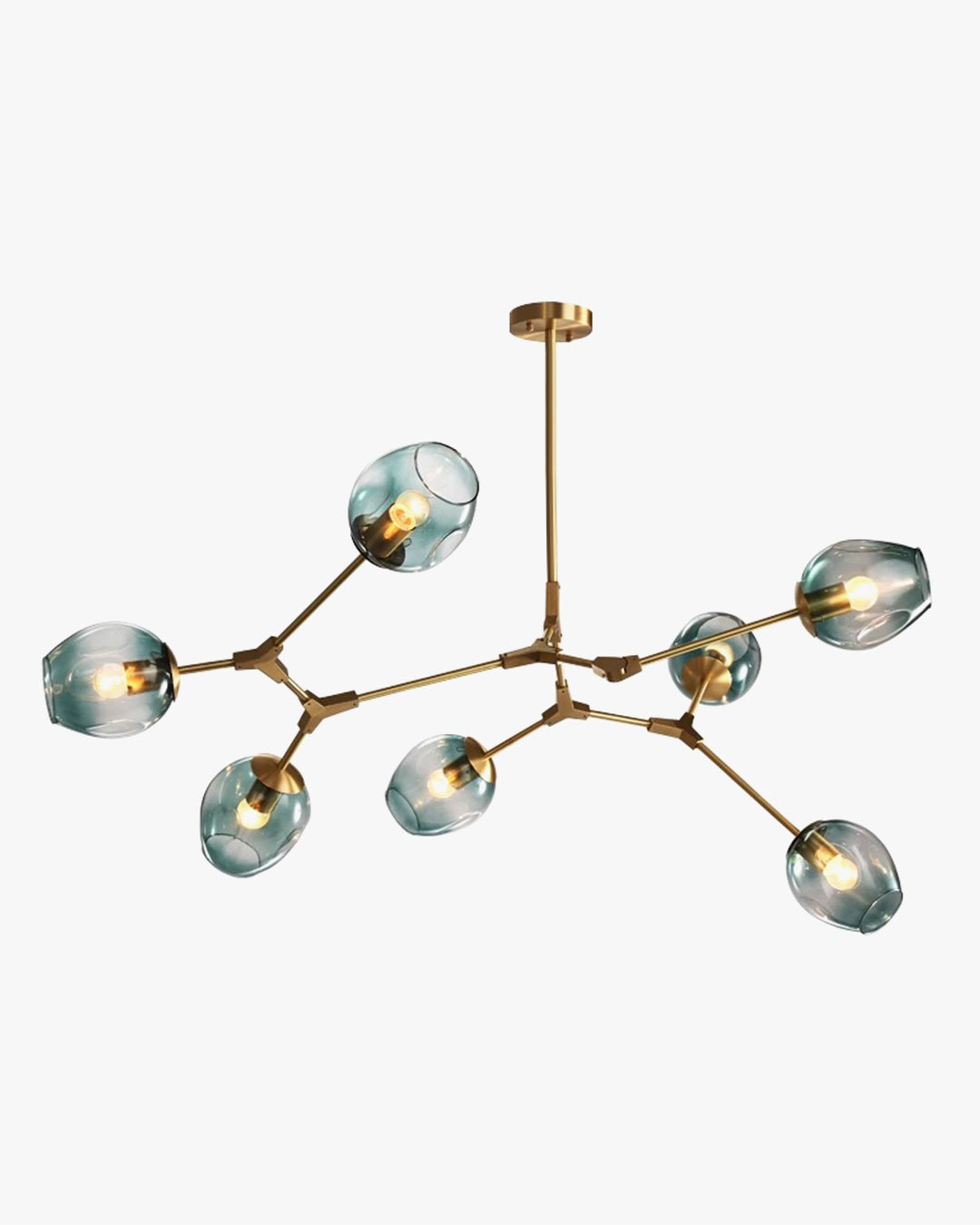 Lustre WOMO du milieu du siècle en verre coloré-WM2655