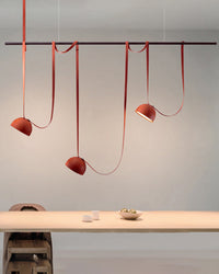 WOMO Dome Leather Linear Chandelier-WM2319