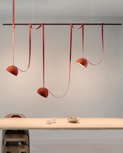 WOMO Dome Leather Linear Chandelier-WM2319