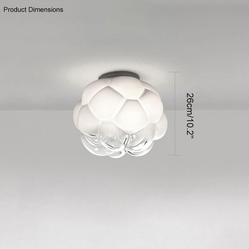 WOMO Cloud Milk Blown Glass Ceiling Light-WM1036