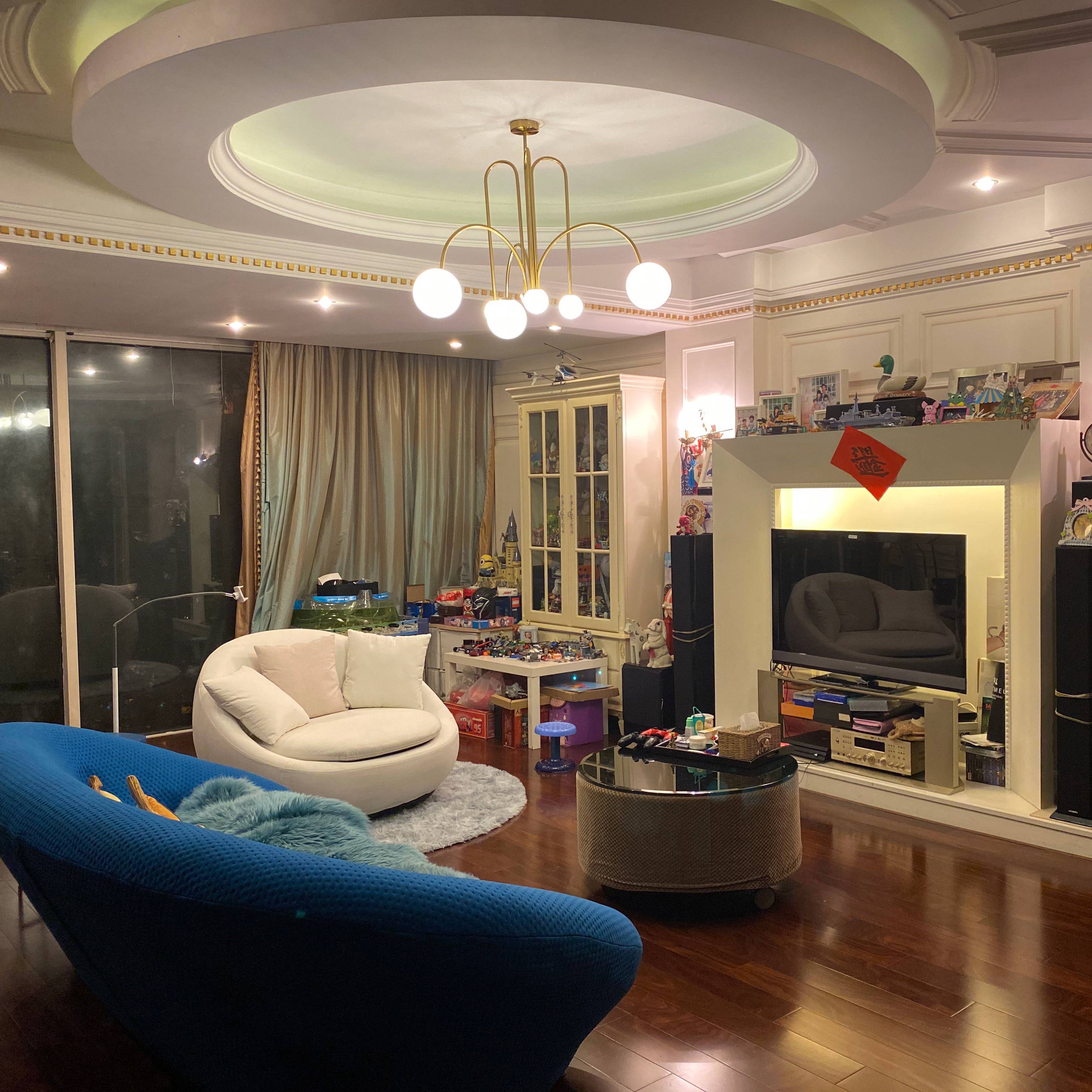 WOMO Mid Century Kronleuchter Glaskugeln im Wohnzimmer-WM2522