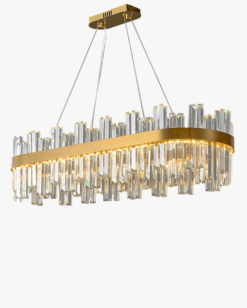 Lustre en cristal ovale WOMO Gold-WM2566