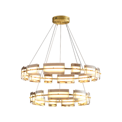 WOMO Modern Tiered Glass Chandelier-WM2220