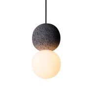 WOMO Pendant Light with White and Black Glass Sphere – WM2086