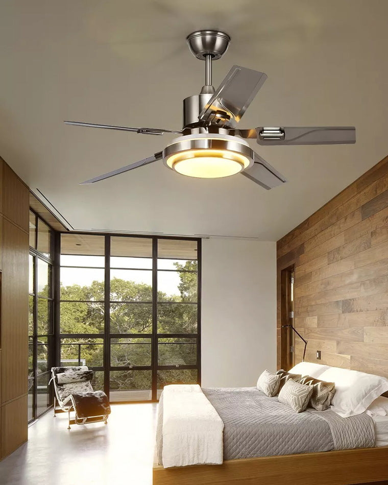 WOMO Slimline Edelstahl-Deckenventilatorlampe-WM5112