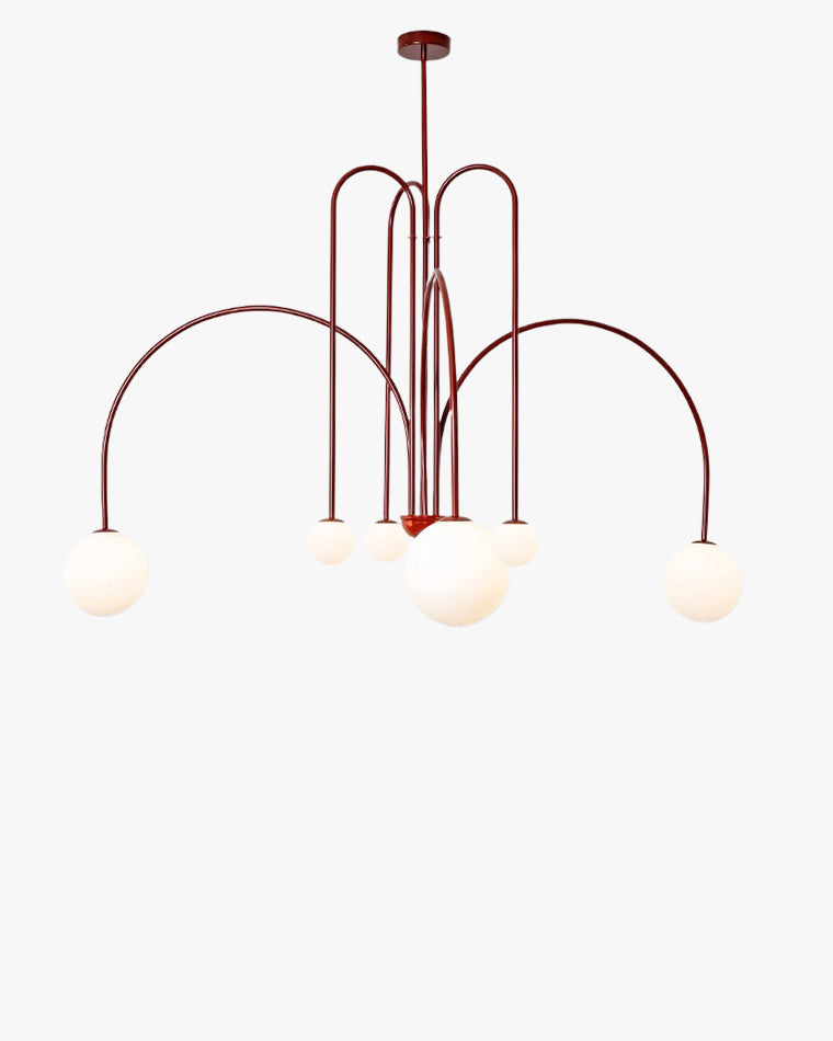 WOMO Mid Century Kronleuchter Glaskugeln im Wohnzimmer-WM2522
