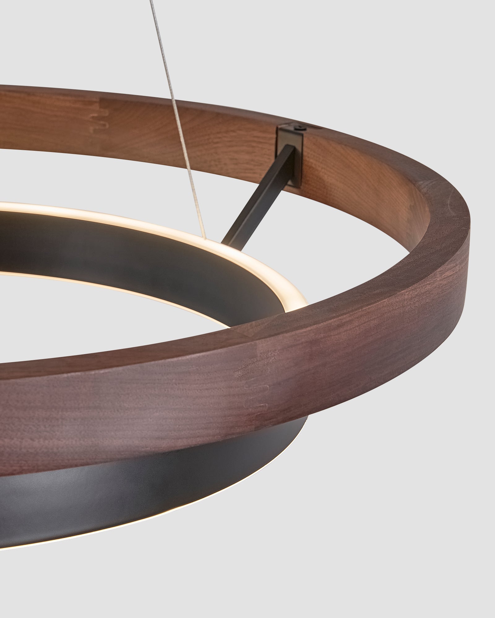 WOMO LED Kronleuchter Ring Esstisch Holz Landhaus Modern-WM2492