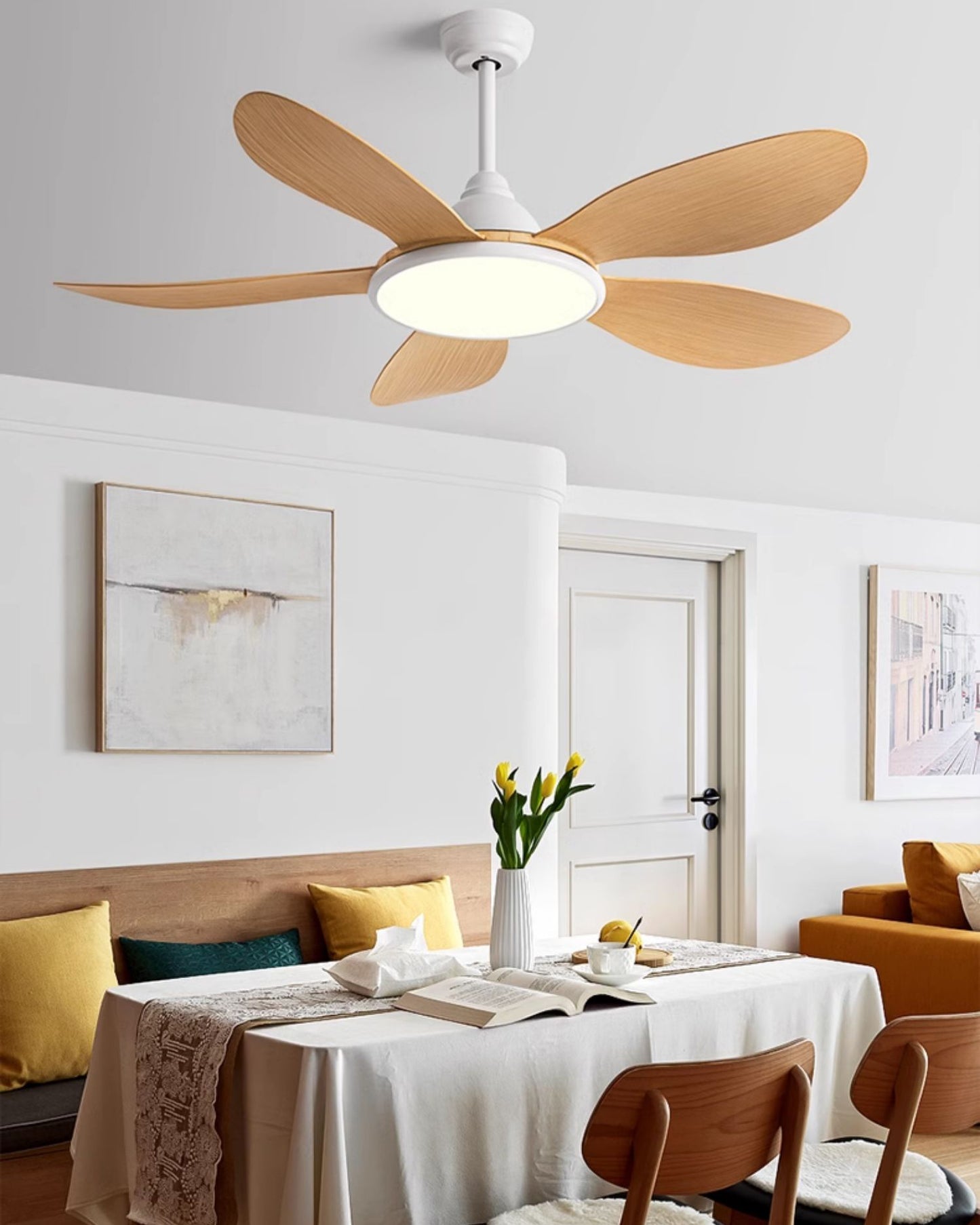 WOMO 5 Blade Modern Ceiling Fan Lamp - WM5252