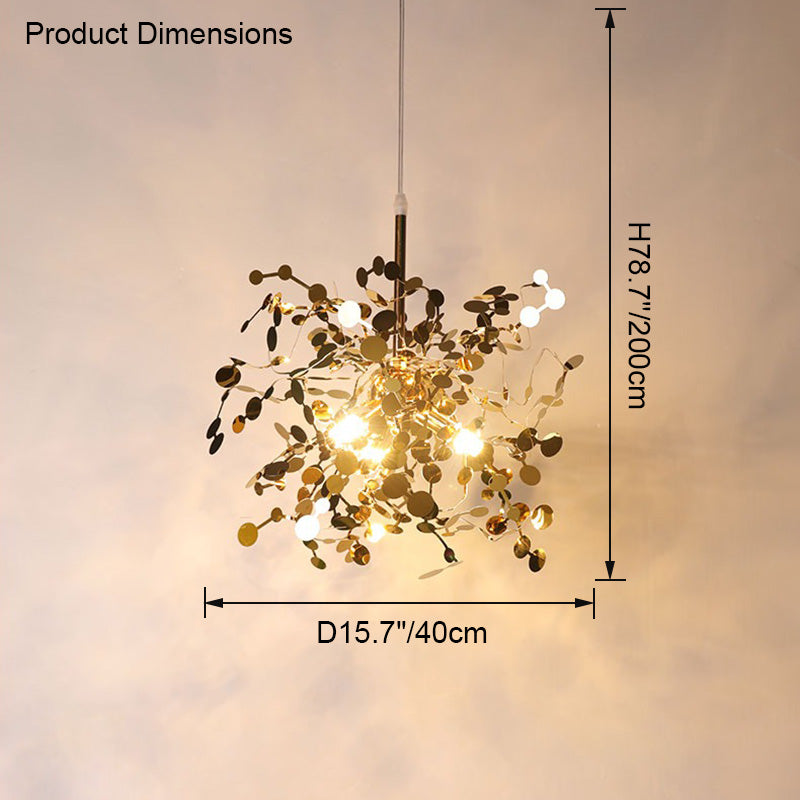 WOMO Cluster Pendant Light Silver Gold Dining Table Modern-WM2042