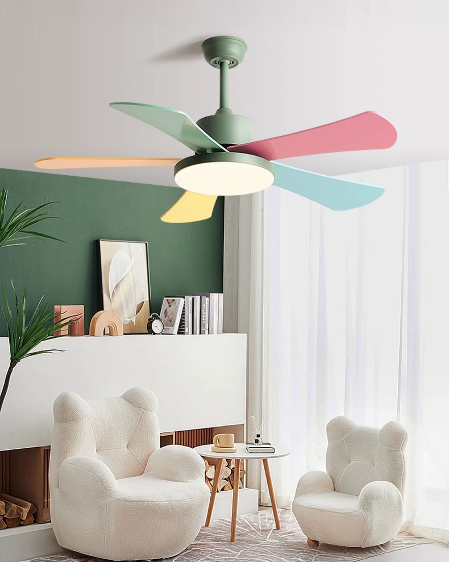 WOMO 5 Blade Children Ceiling Fan Lamp-WM5211