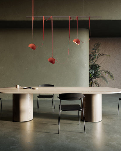 WOMO Dome Leather Linear Chandelier-WM2319