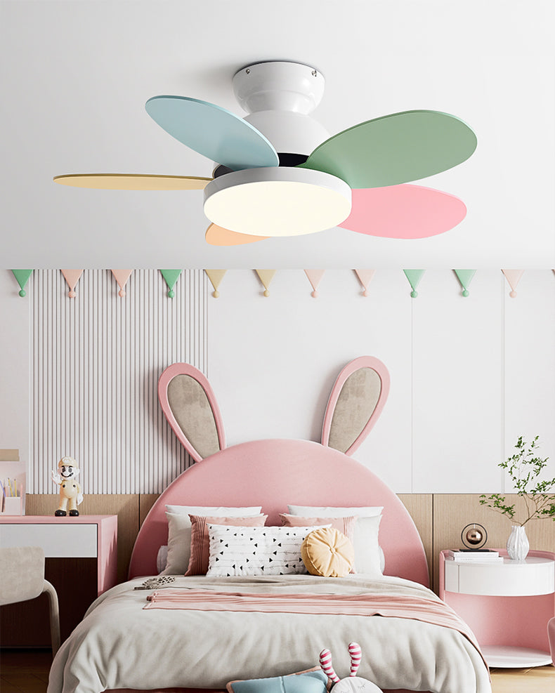 WOMO 36 Inch Children Low Profile Ceiling Fan Lamp-WM5225