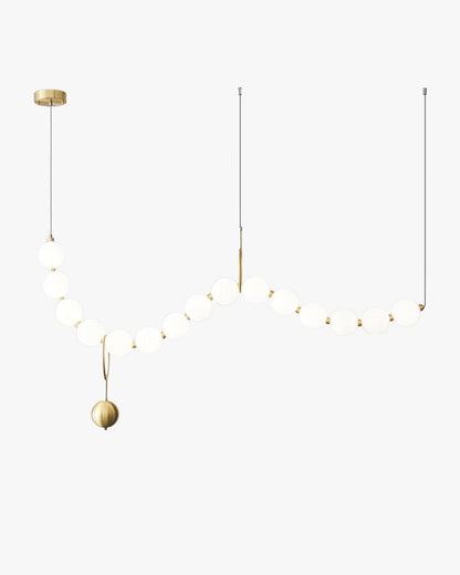 WOMO Pearl Brass Globe Dining Room Chandelier-WM2102a