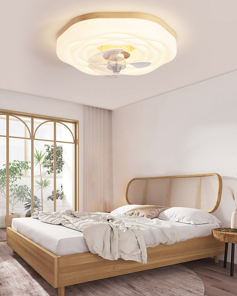 WOMO Flower Low Profile Ceiling Fan Lamp -WM5272