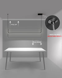 WOMO Suspension longue en métal pour table à manger, style minimaliste - WM2001