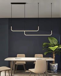 WOMO Suspension longue en métal pour table à manger, style minimaliste - WM2001