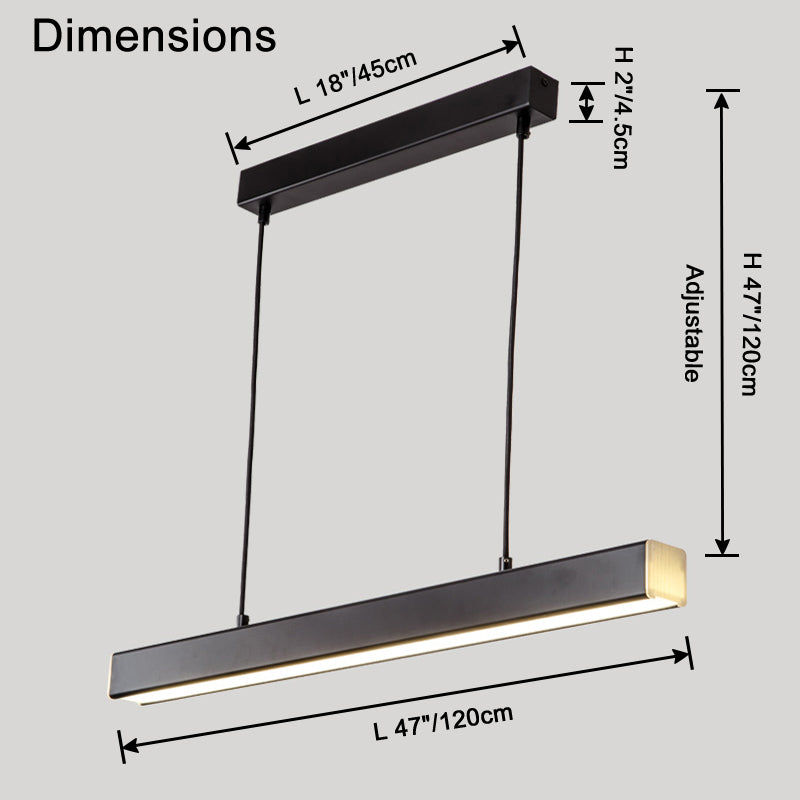 WOMO Minimalist Linear Kitchen Pendant Light-WM2002