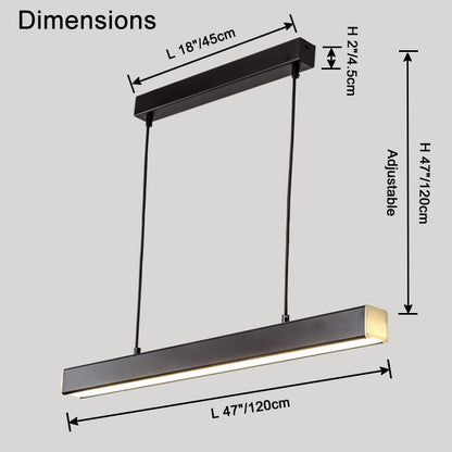 WOMO Minimalist Linear Kitchen Pendant Light-WM2002