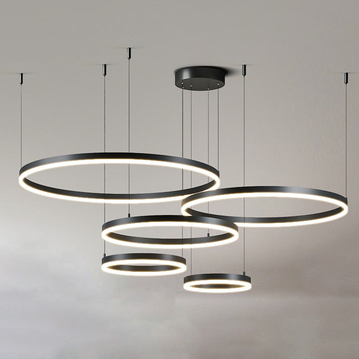 WOMO Wohnzimmer Pendelleuchte Kronleuchter Ring mit Fernbedienung-WM2003