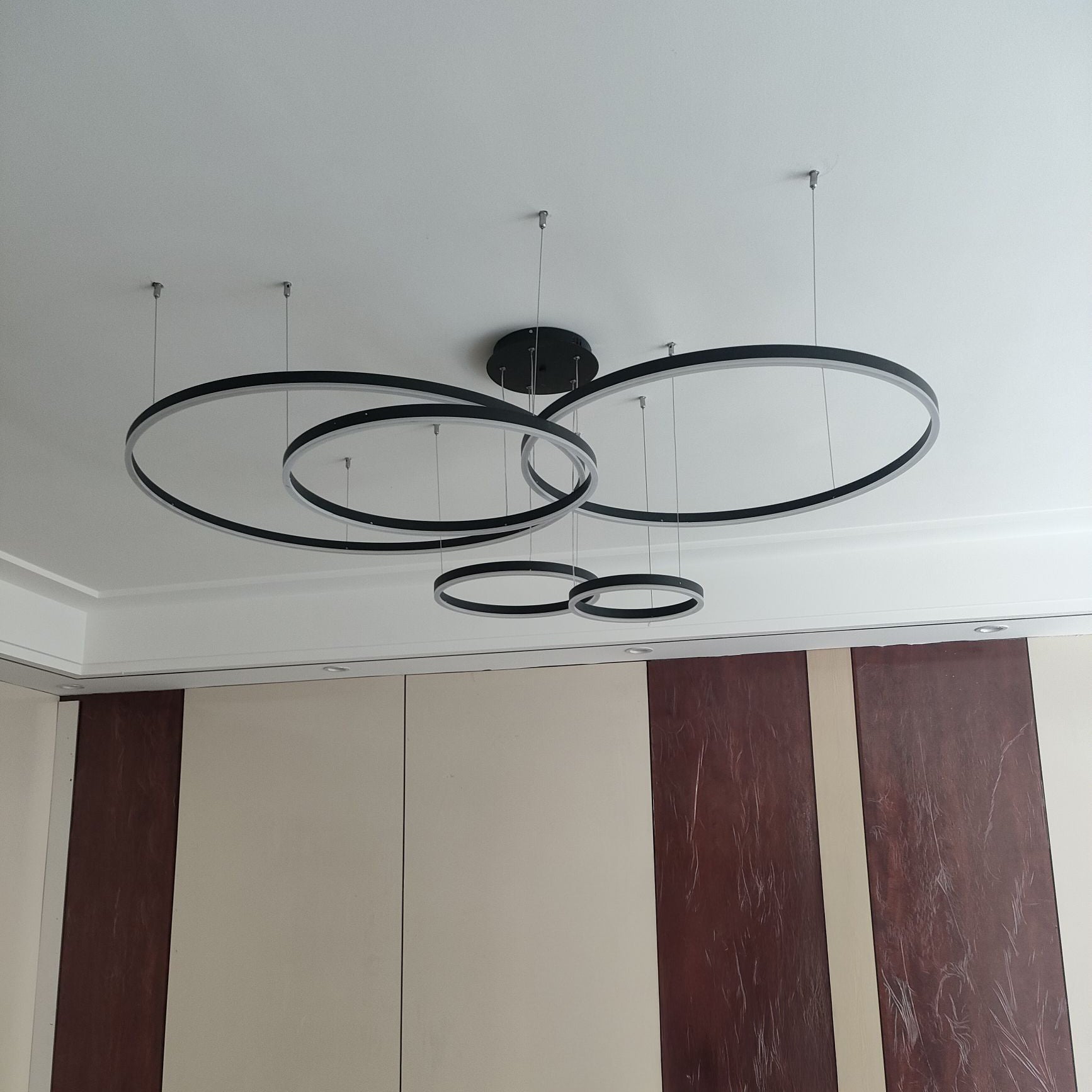 WOMO Wohnzimmer Pendelleuchte Kronleuchter Ring mit Fernbedienung-WM2003