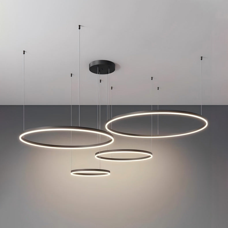 WOMO Wohnzimmer Pendelleuchte Kronleuchter Ring mit Fernbedienung-WM2003