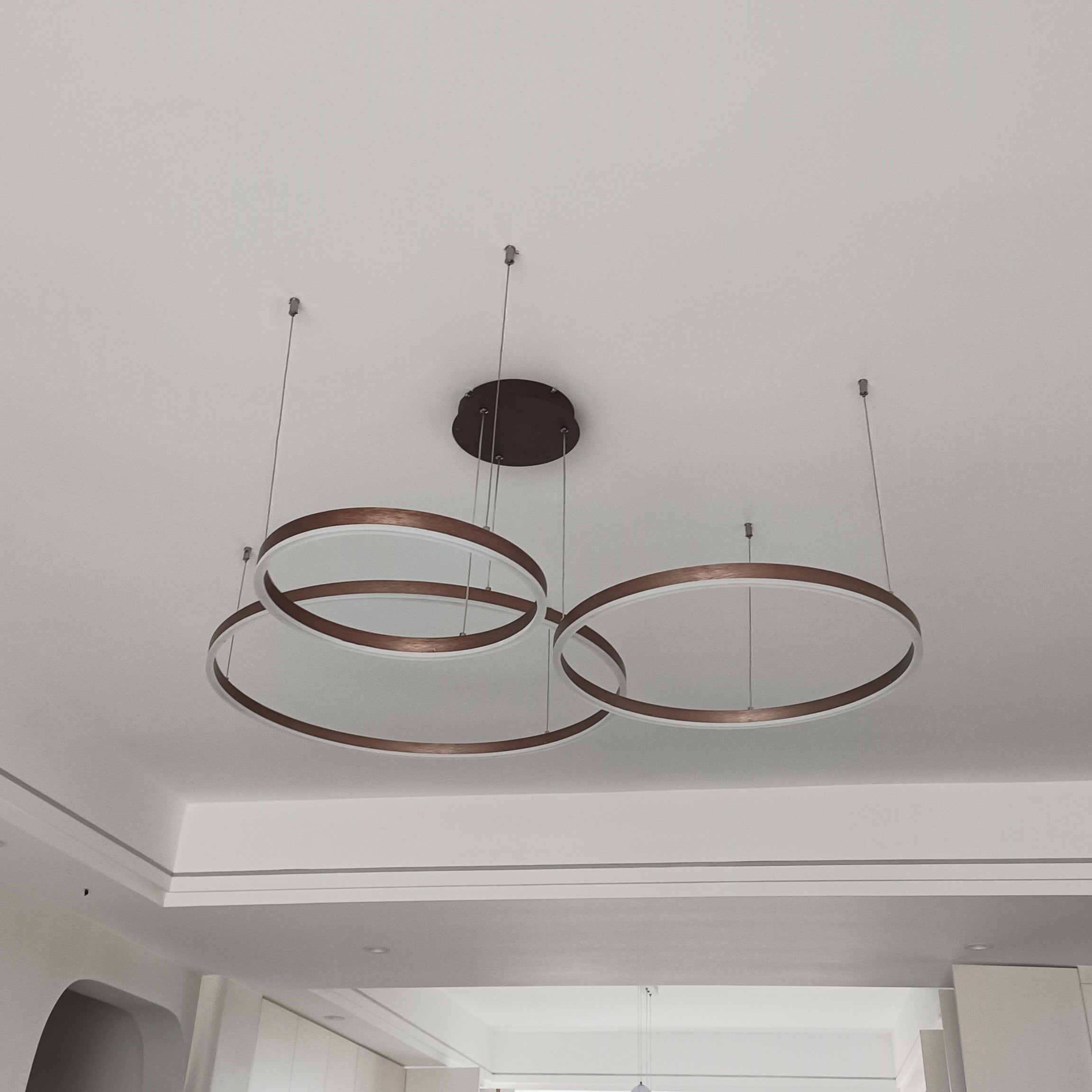 WOMO Wohnzimmer Pendelleuchte Kronleuchter Ring mit Fernbedienung-WM2003