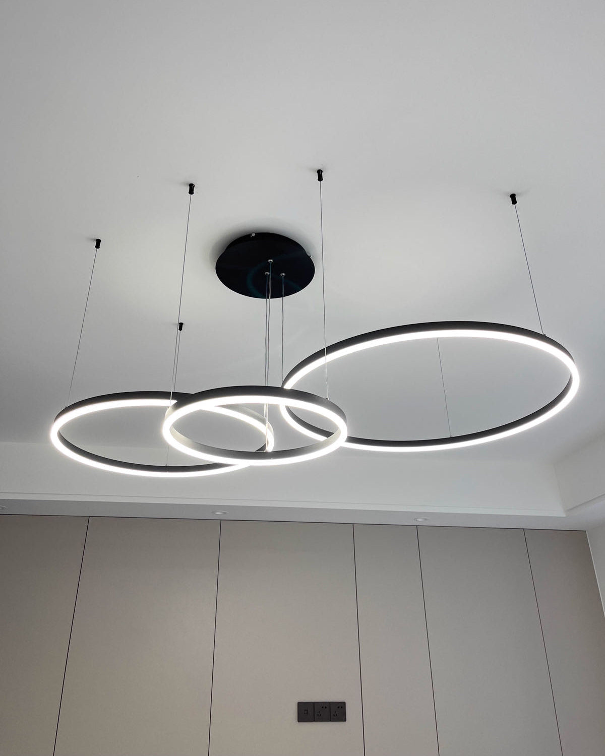 WOMO Wohnzimmer Pendelleuchte Kronleuchter Ring mit Fernbedienung-WM2003