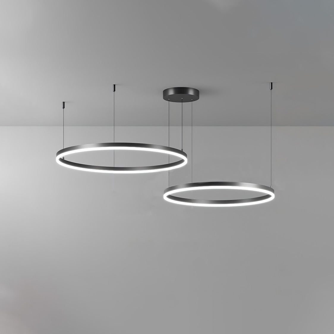 WOMO Wohnzimmer Pendelleuchte Kronleuchter Ring mit Fernbedienung-WM2003
