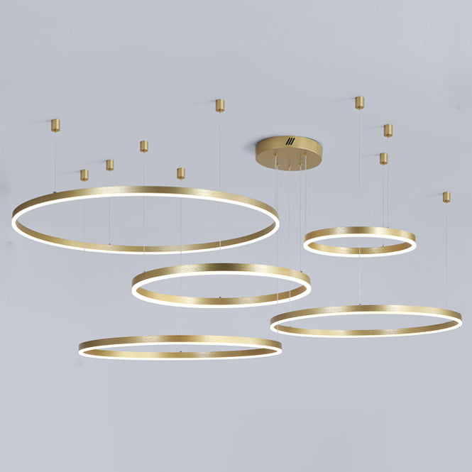 WOMO Wohnzimmer Pendelleuchte Kronleuchter Ring mit Fernbedienung-WM2003
