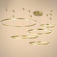 WOMO Living Room Pendant Lamp Chandelier Ring with Remote Control-WM2003