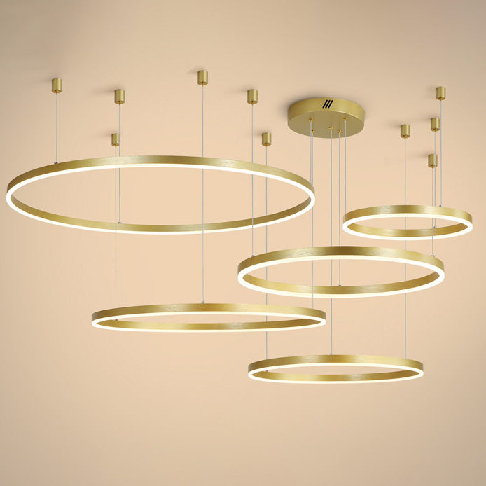 WOMO Wohnzimmer Pendelleuchte Kronleuchter Ring mit Fernbedienung-WM2003
