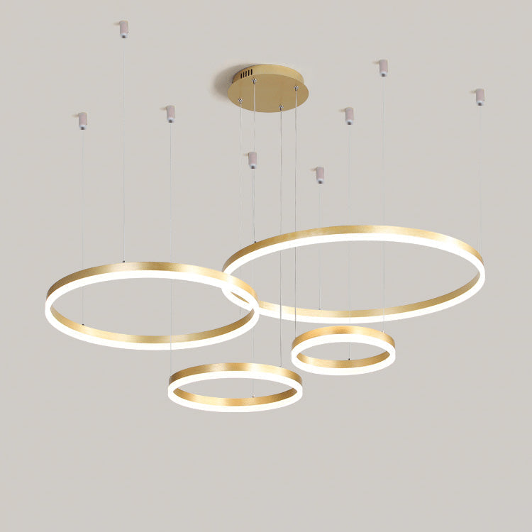 WOMO Wohnzimmer Pendelleuchte Kronleuchter Ring mit Fernbedienung-WM2003